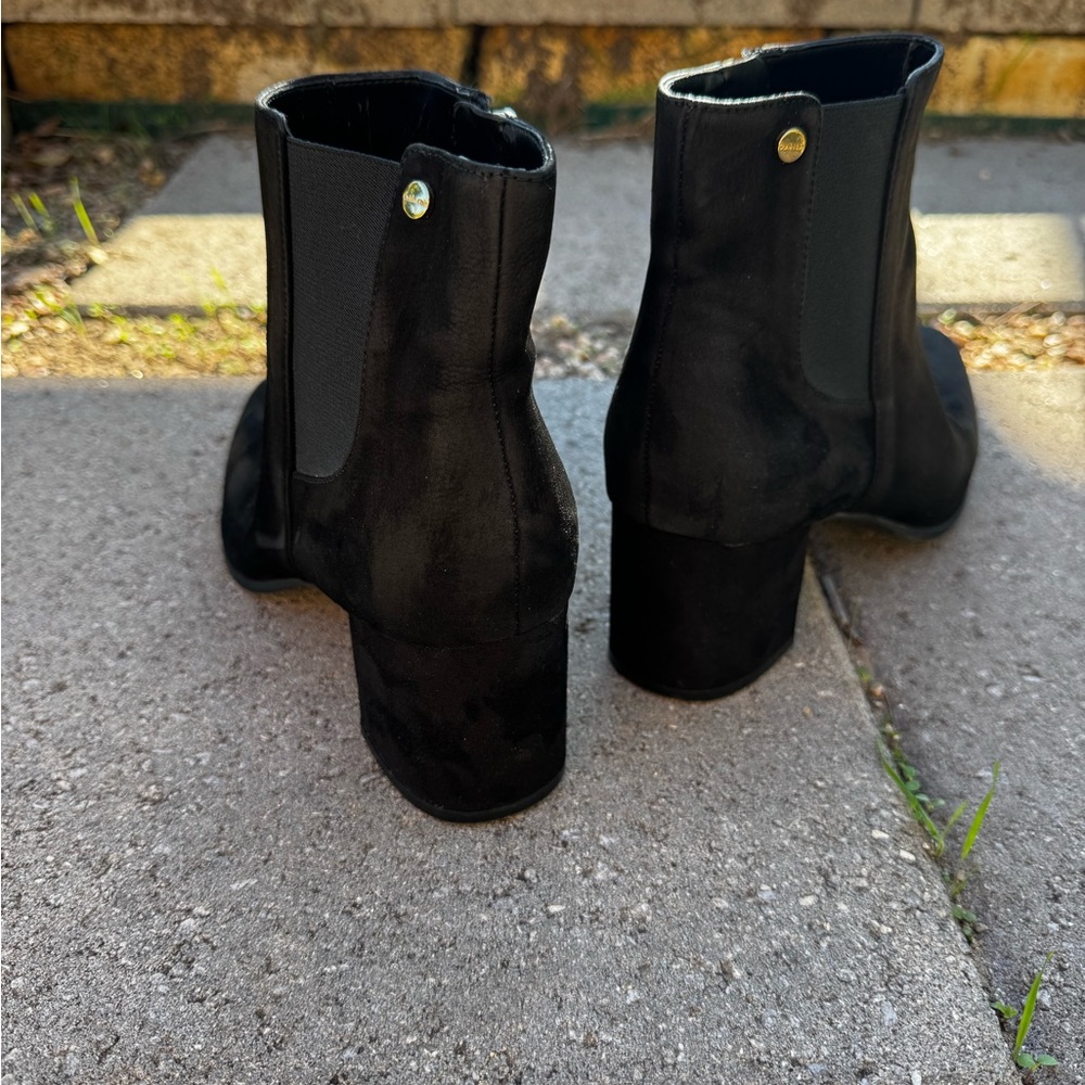 Calvin Klein Black Suede Ankle Boots